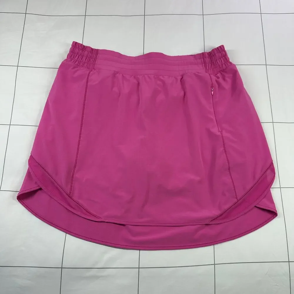 Lululemon Skirt Womens 12 Long Pink Hotty Hot High Rise Athletic Sporty Tennis - Picture 3 of 15